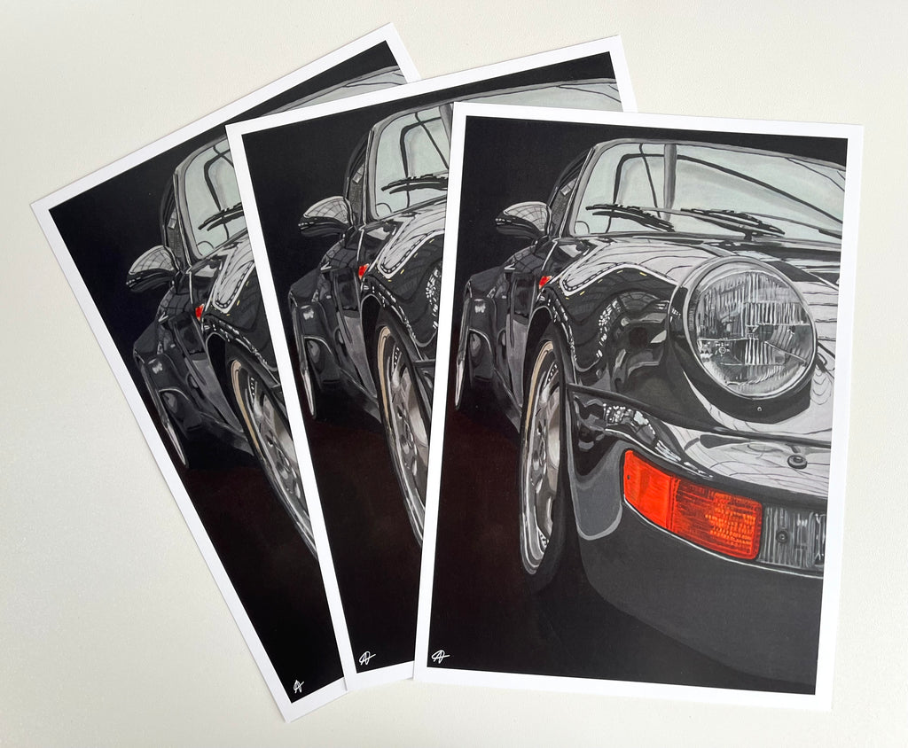 Porsche in grau - Print