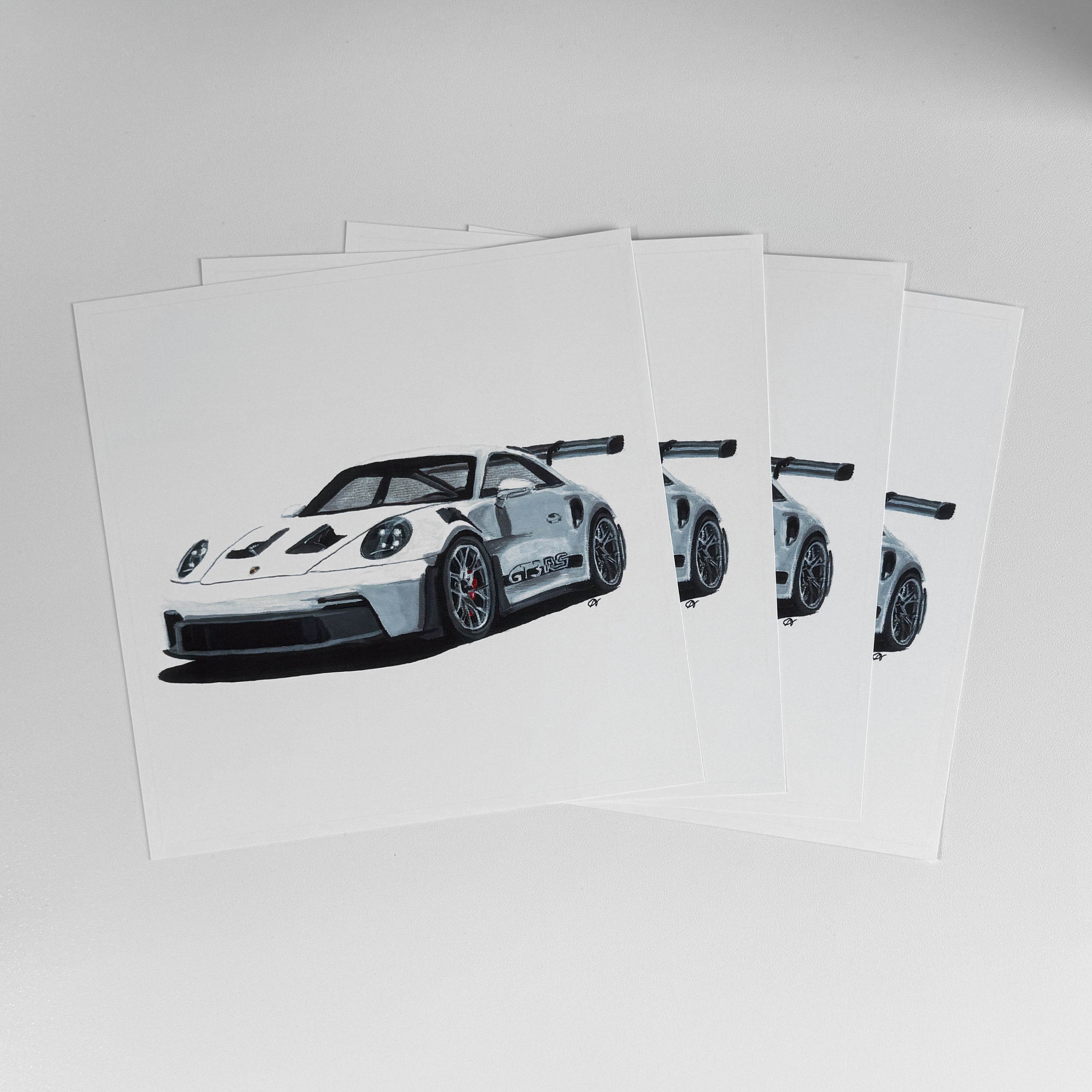 Nr. 8 - weiß Print